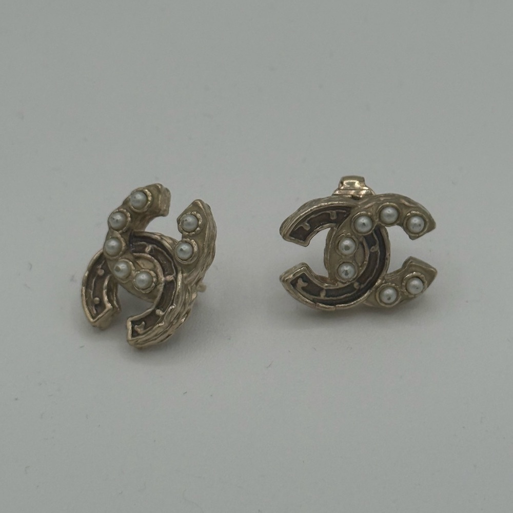 Gold and Pearl Earrings